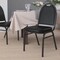 Flash Furniture Black Vinyl Stack Chair with Black Metal Frame, 4PK 4-NG-ZG10006-BK-BK-GG - alternate 7